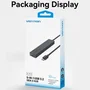Vention Hub USB Tipo-C 3.2 CKCBB 4xUSB 1xUSB Tipo-C PD Negro